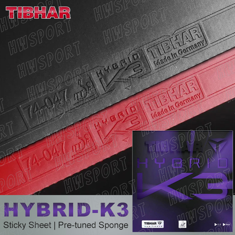 Table Tennis Hybrid Rubbers - TIBHAR HYBRID K3 Table Tennis Rubber