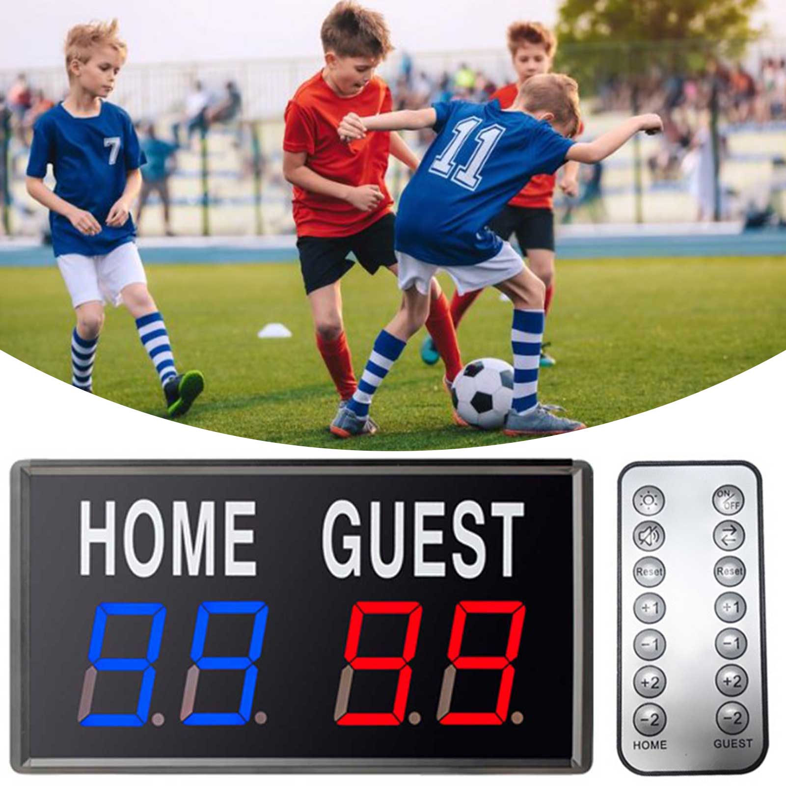 Table Tennis Scoring - 4-Digit LED Electronic Score Keepers Scoreboard