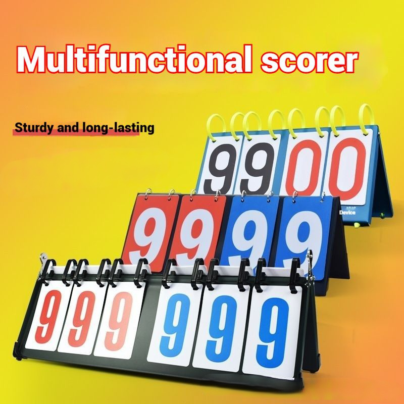 Table Tennis Scoreboard - Competition Scoreboard Billiards Multifunctional Flip Scoreboard