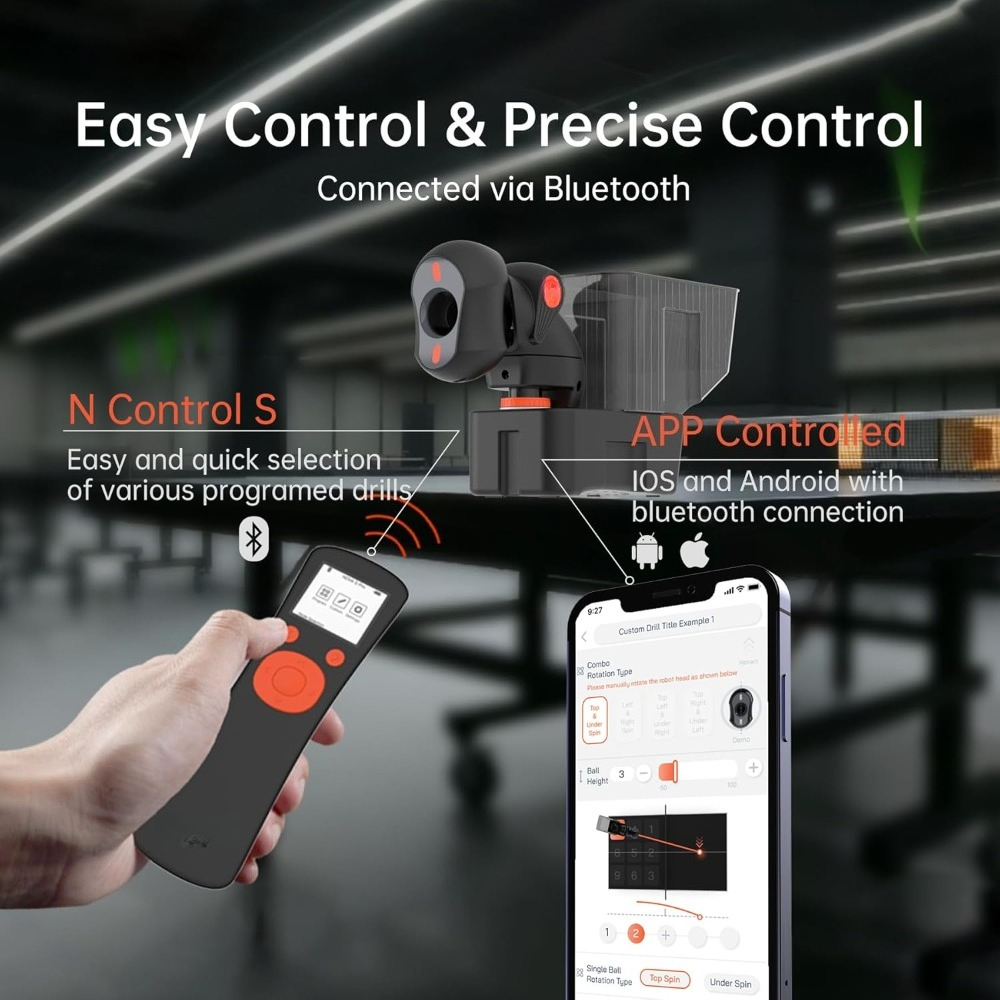 Table Tennis App - Hot-selling Portable APP Control Table Tennis