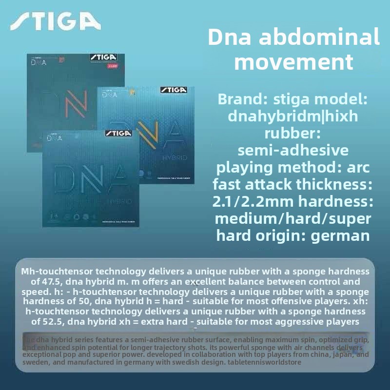 Authentic STIGA DNA Hybrid Ser - đánh giá và giá Table Tennis Hybrid Rubbers