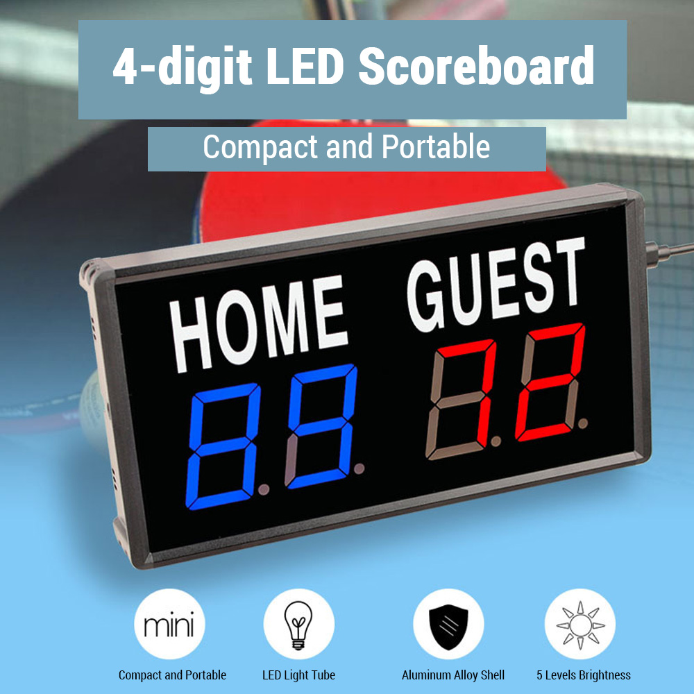 Portable 4 Digit LED Scoreboar - đánh giá và giá Table Tennis Scoring
