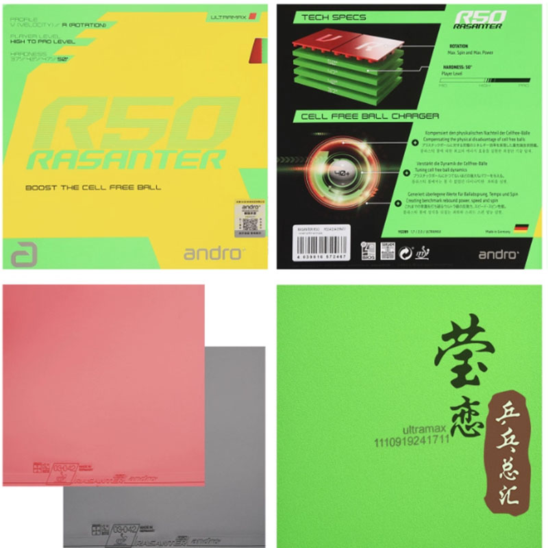 Andro Rasanter R45 47 50 C45 4 - đánh giá và giá Table Tennis Paddle Set